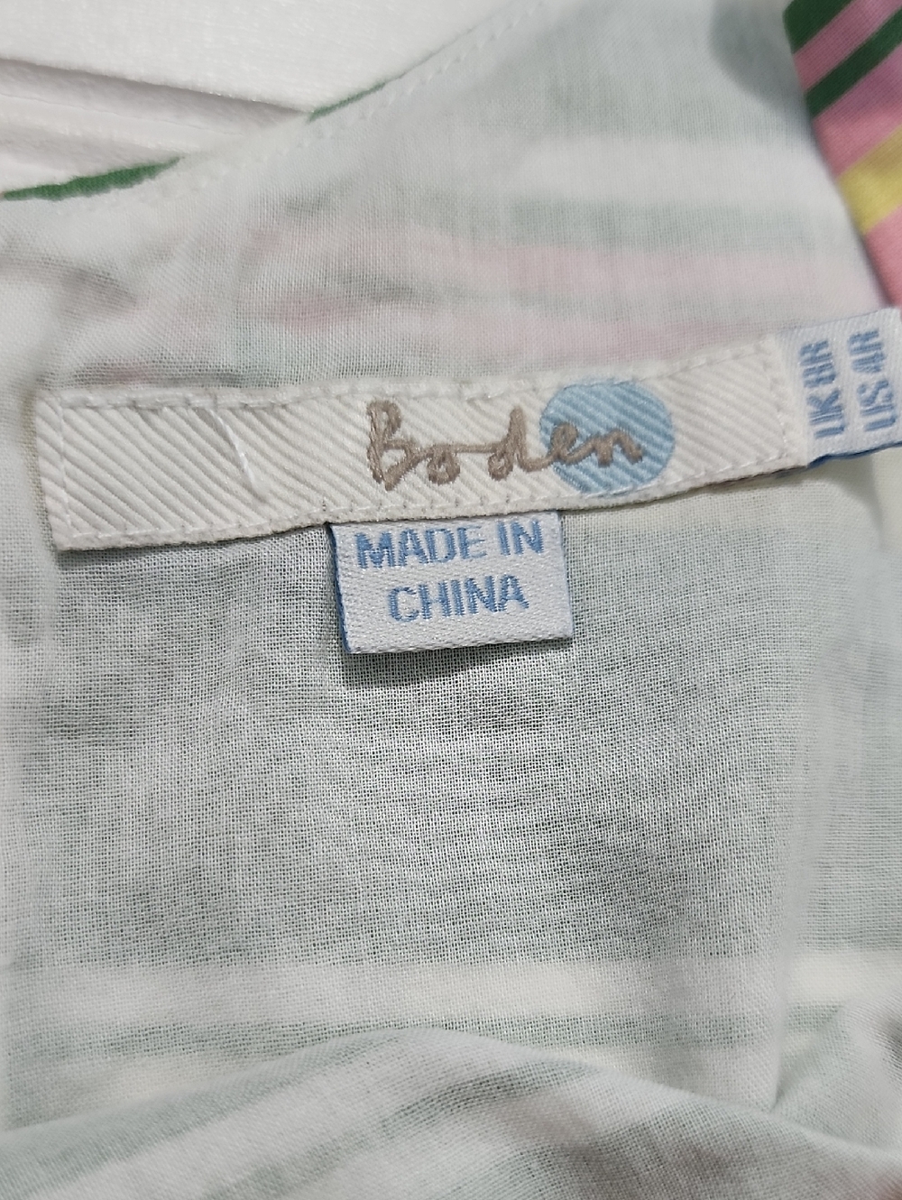 Boden Pastel Striped Sleeveless Dress - Green, Pink, Yellow, Blue - Picture 2 of 3